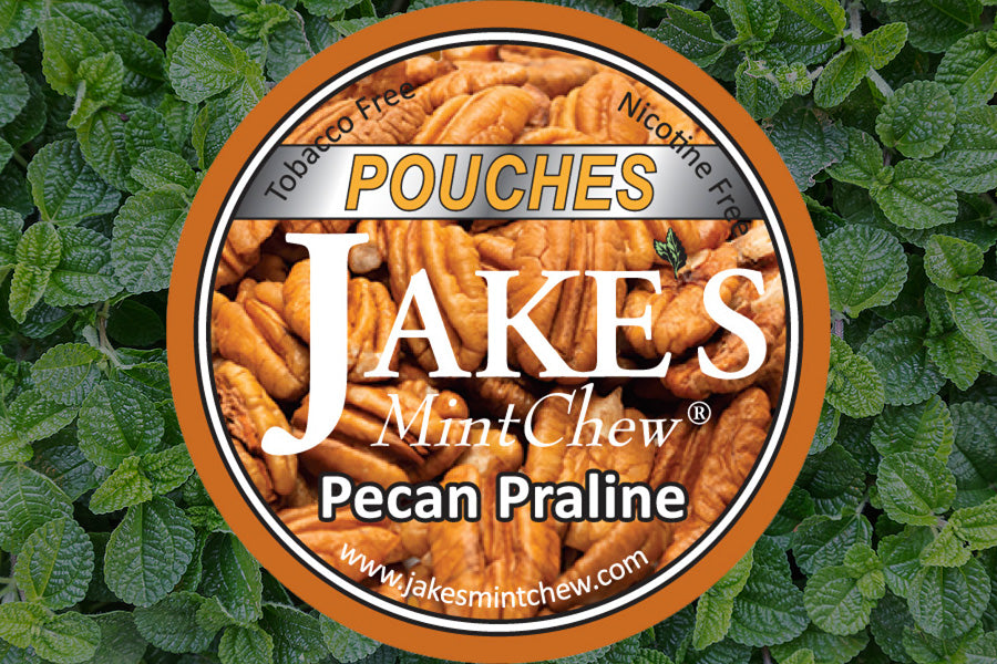 Pecan Praline Flavor Pouches Quit Dipping with JMC Jake's Mint Chew