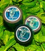 Jake's Mint Chew Wintergreen Pouches - Tobacco-Free and Nicotine-Free Chew Alternative with Fresh Mint Leaves Background